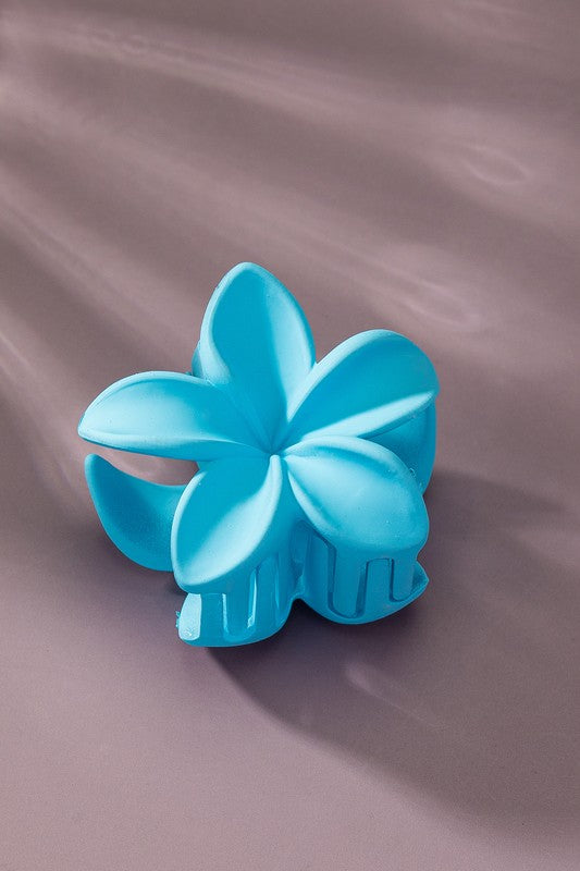 Bright color Hawaiian flower hair claw clip