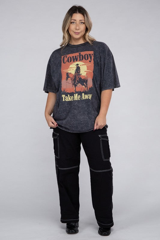 Plus Cowboy Take Me Away Graphic Tee