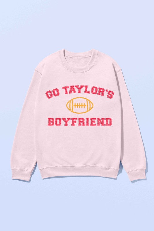 GO TAYLORS BOYFRIEND OVERSIZED GRAPHIC SWEATSHIRT