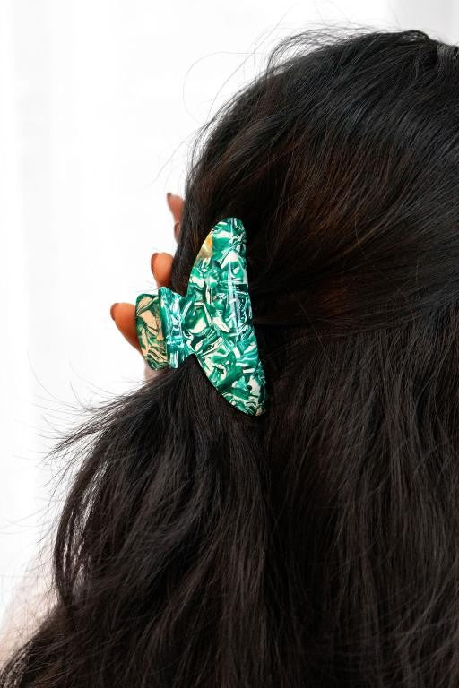 Carmen Hair Claw - Sea Green