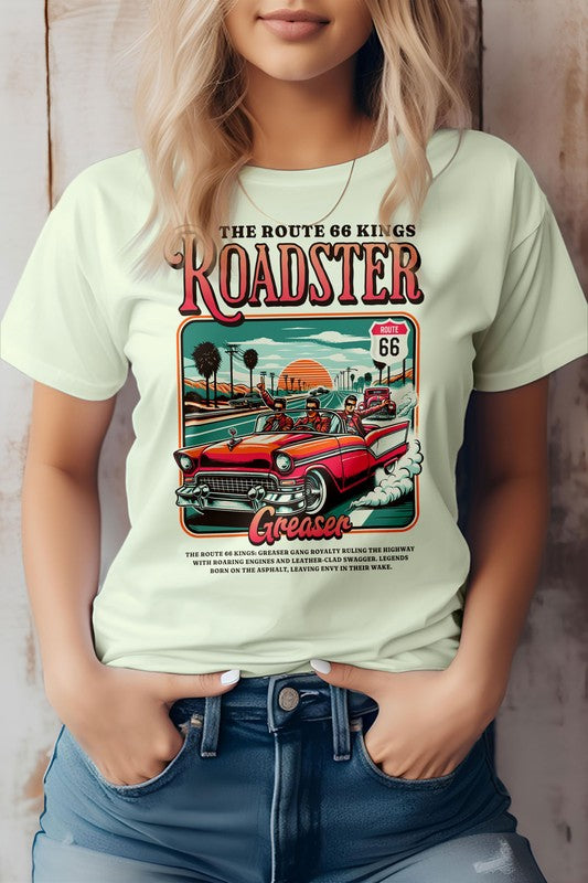 Roadster Royalty, Retro Vintage Graphic Tee