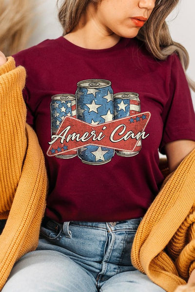 Ameri Can 4th Of July Graphic T Shirts