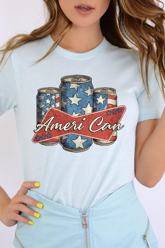 Ameri Can 4th Of July Graphic T Shirts