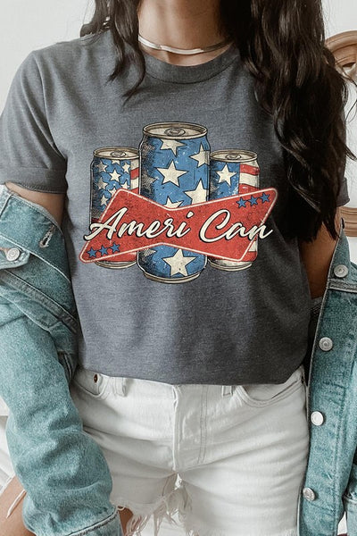 Ameri Can 4th Of July Graphic T Shirts