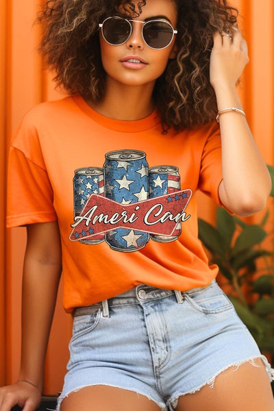 Ameri Can 4th Of July Graphic T Shirts