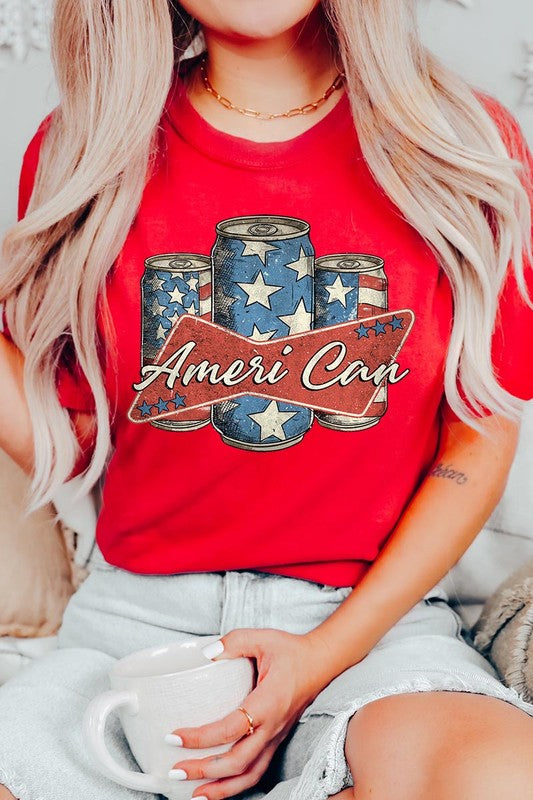 Ameri Can 4th Of July Graphic T Shirts