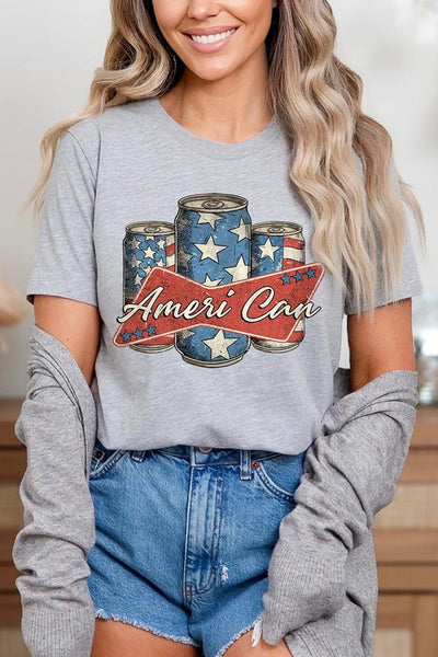 Ameri Can 4th Of July Graphic T Shirts