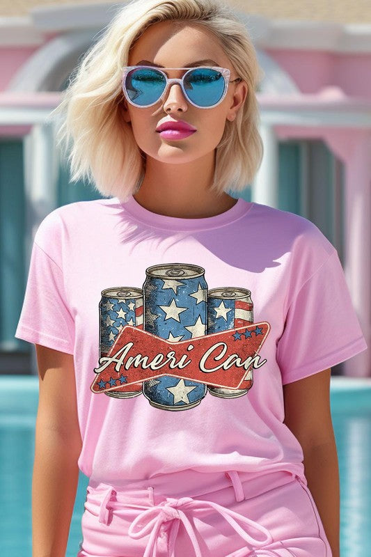 Ameri Can 4th Of July Graphic T Shirts