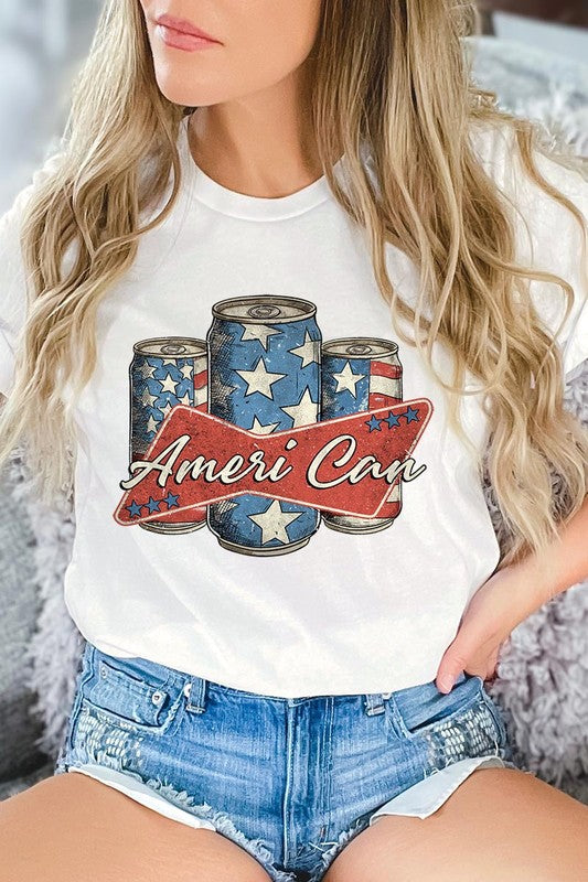 Ameri Can 4th Of July Graphic T Shirts