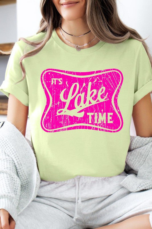 It's Lake Time Graphic T Shirts