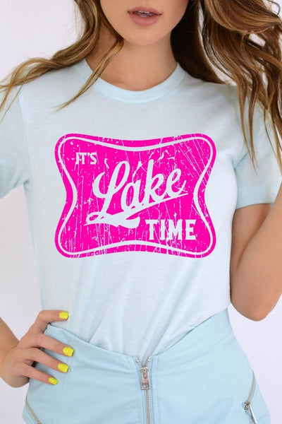 It's Lake Time Graphic T Shirts