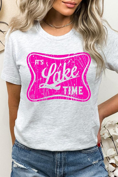 It's Lake Time Graphic T Shirts