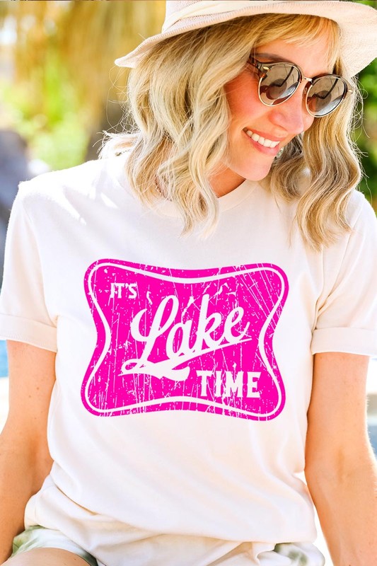 It's Lake Time Graphic T Shirts