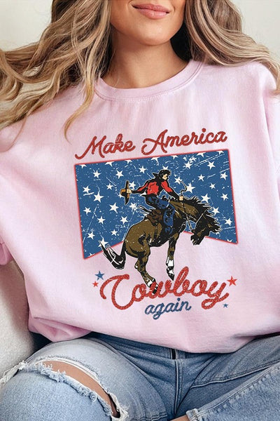 Make America Cowboy Graphic Fleece Sweatshirts