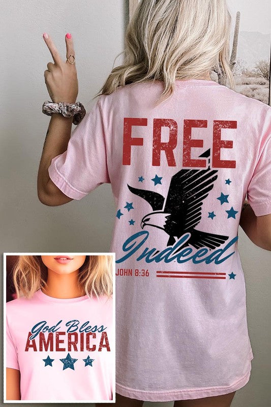 Free Indeed, God Bless America Graphic T Shirts