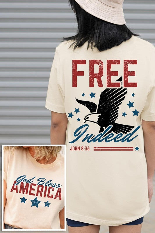 Free Indeed, God Bless America Graphic T Shirts