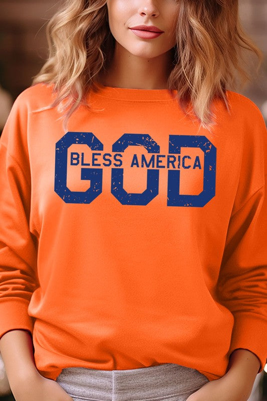 God Bless America Graphic Fleece Sweatshirts