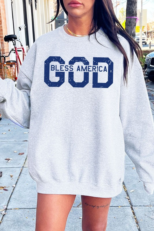 God Bless America Graphic Fleece Sweatshirts