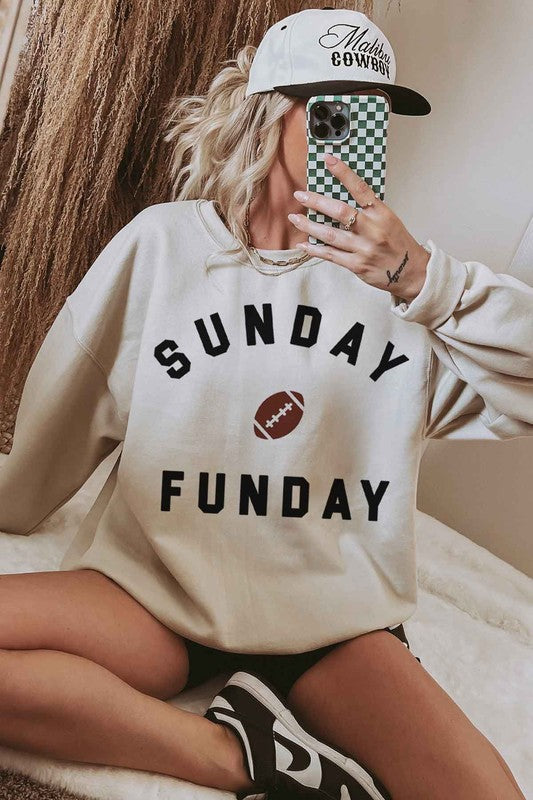 SUNDAY FUN DAY FOOTBALL OVERSIZED SWEATSHIRT