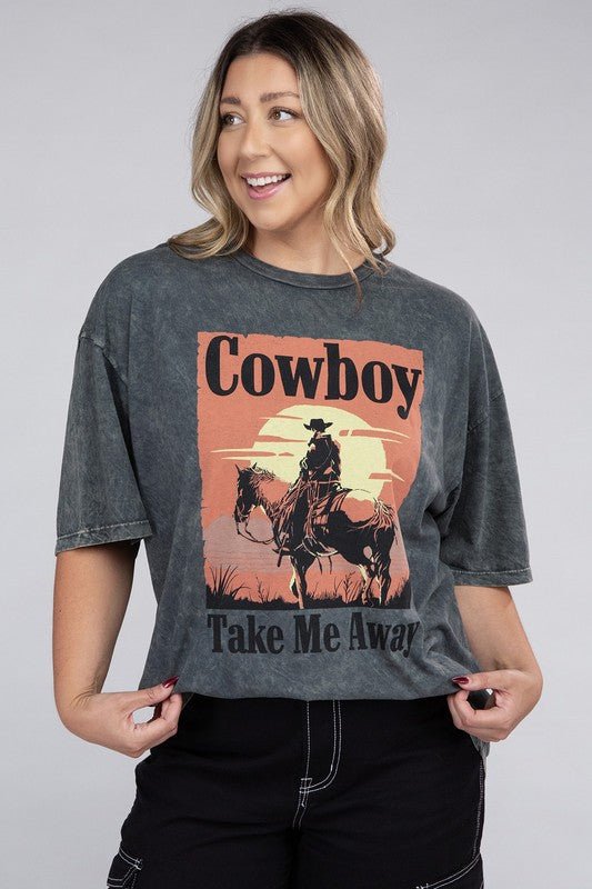 Plus Cowboy Take Me Away Graphic Tee