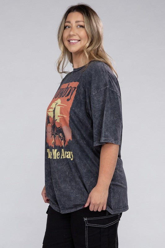 Plus Cowboy Take Me Away Graphic Tee