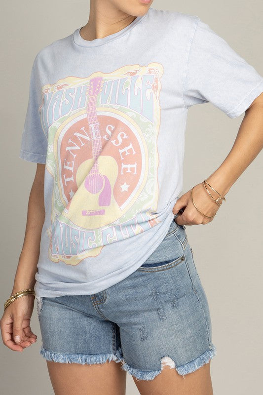 Nashville Music City Graphic Tee