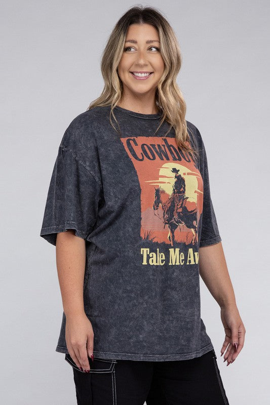 Plus Cowboy Take Me Away Graphic Tee