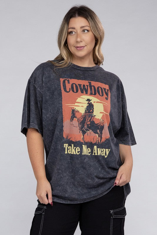 Plus Cowboy Take Me Away Graphic Tee