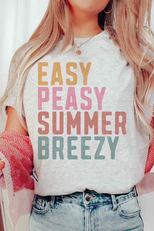 EASY PEASY SUMMER BREEZY Graphic Tee