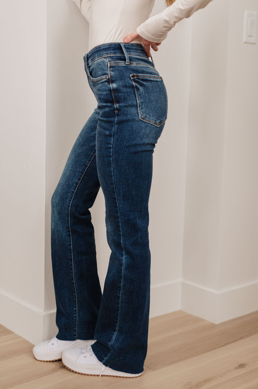 Josephine Mid Rise Raw Hem Jeans