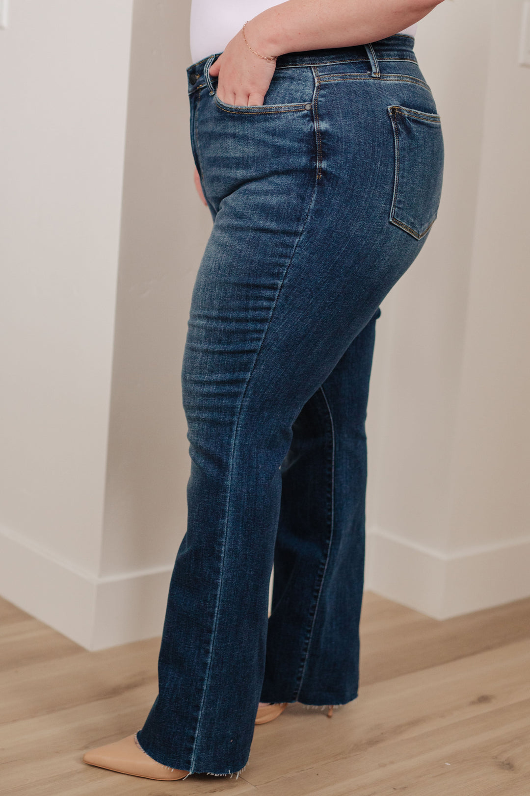 Josephine Mid Rise Raw Hem Jeans