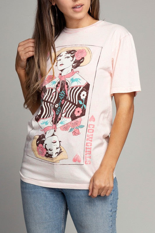 Wild West Queen of Hearts Cowgirl Graphic Tee