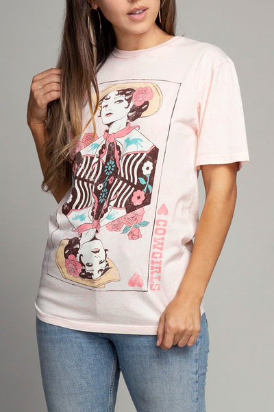 Wild West Queen of Hearts Cowgirl Graphic Tee