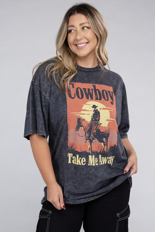 Plus Cowboy Take Me Away Graphic Tee