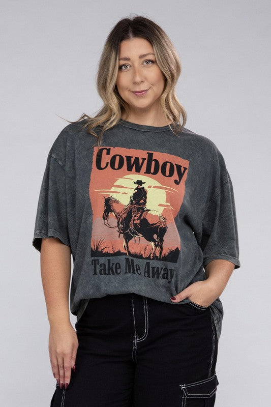 Plus Cowboy Take Me Away Graphic Tee