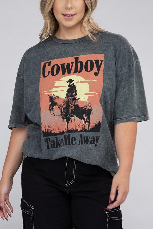 Plus Cowboy Take Me Away Graphic Tee