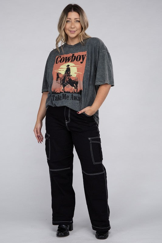 Plus Cowboy Take Me Away Graphic Tee