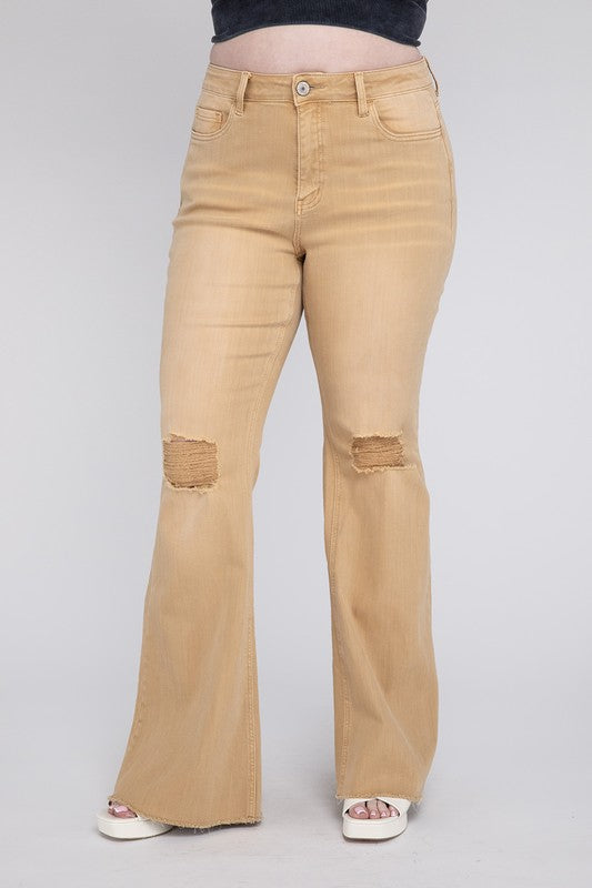 Plus Size High Rise Flare Jeans