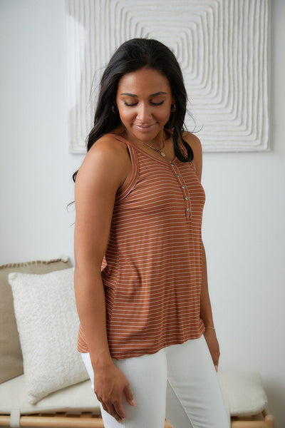 Tip Me Off Striped Tank - KASH'S BOUTIQUE