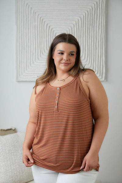 Tip Me Off Striped Tank - KASH'S BOUTIQUE