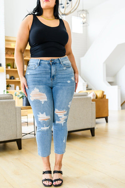 Florence High Waist Destroyed Boyfriend Jeans - KASH'S BOUTIQUE