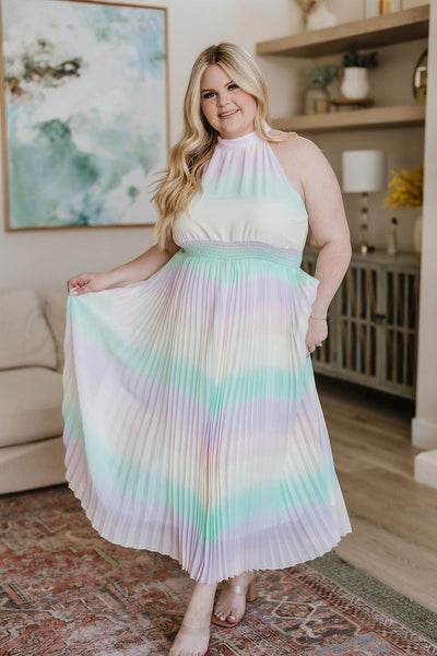 Irresistibly Iridescent Maxi Dress