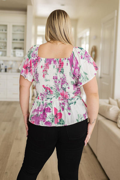 Oh So Simple Floral Blouse - Kash's Boutique