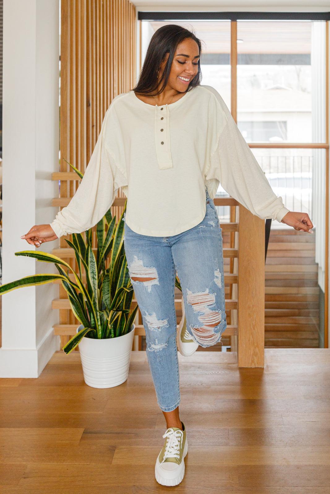 Osaka Top In Cream - KASH'S BOUTIQUE