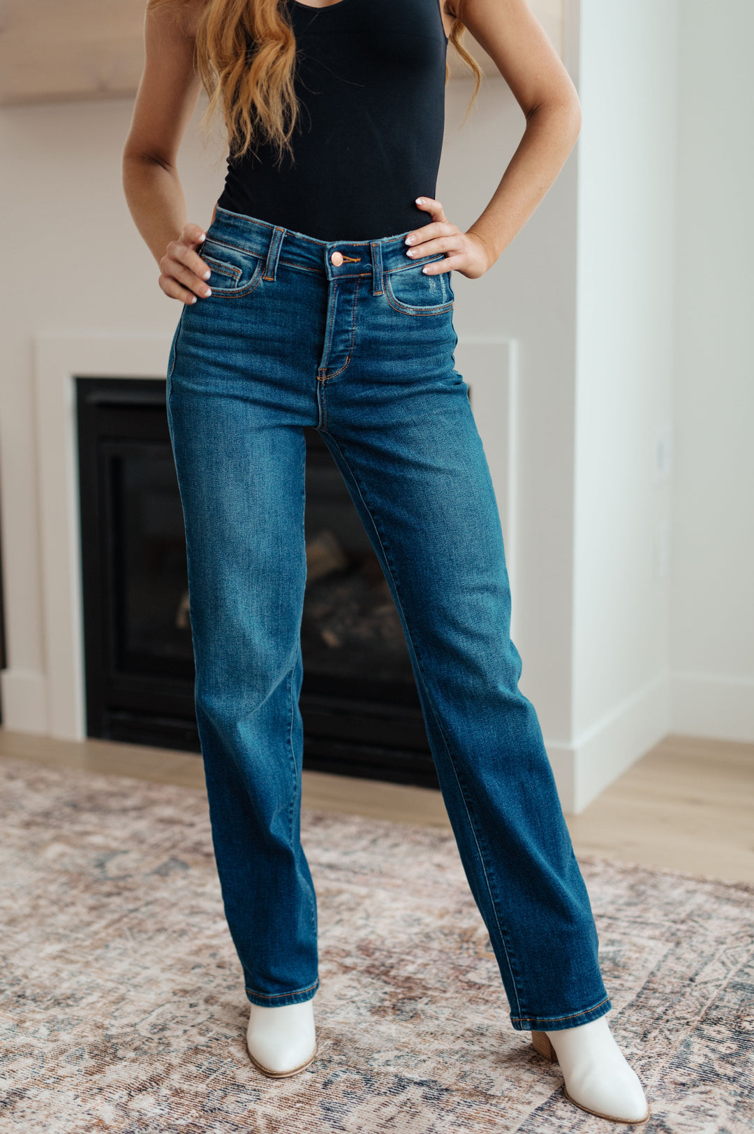 Pippa High Rise Button Fly Dad Jeans